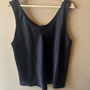 Vintage black satin top